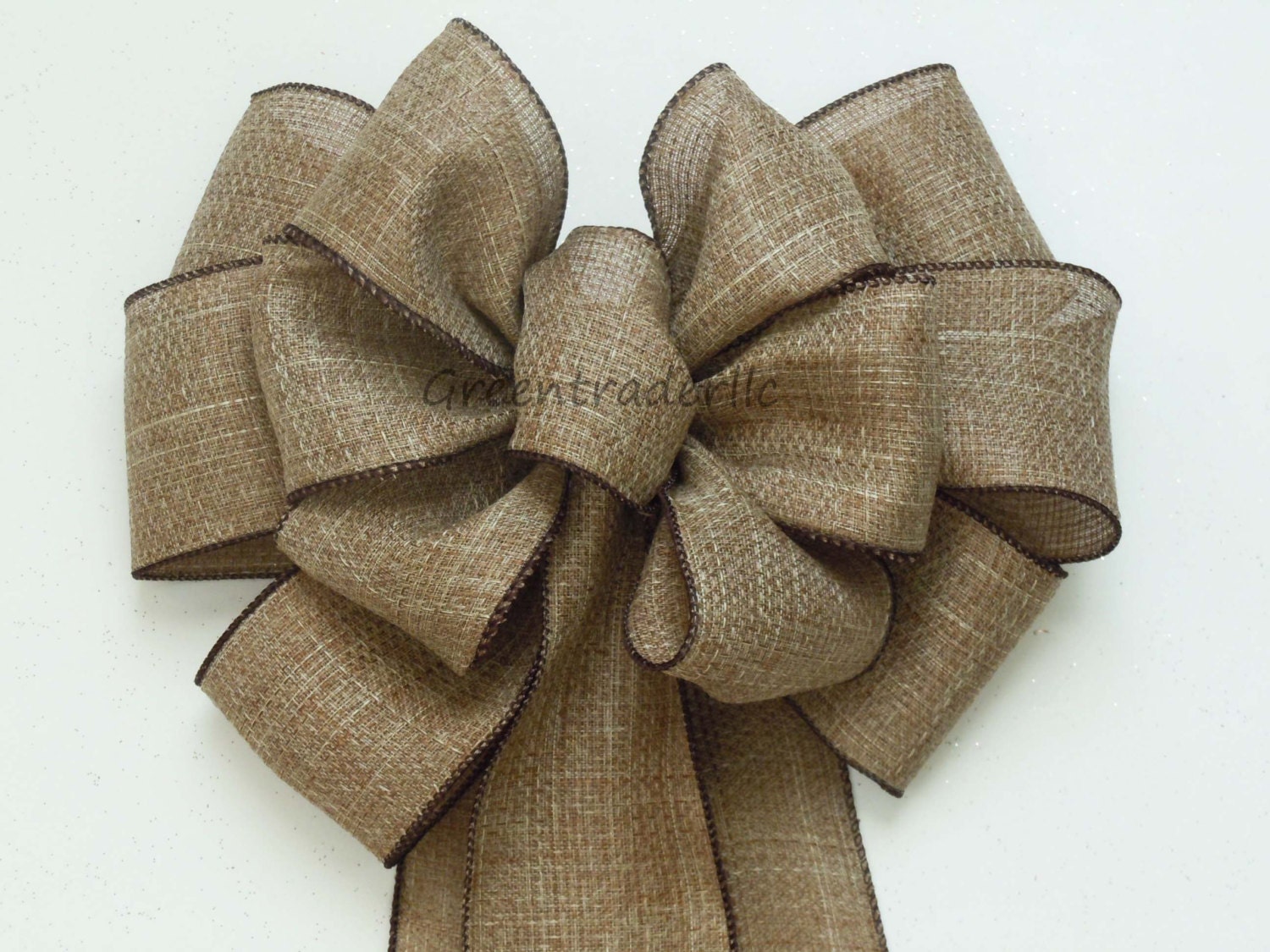 Large Burlap Bow Rustic Christmas Burlap by SimplyAdornmentsss