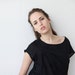 Basic Essential Black Womens Soft Tee, Black Shirt