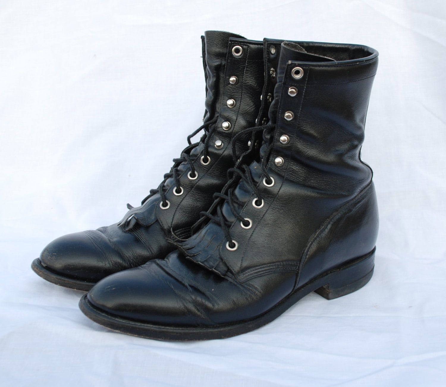Retro Mens Justin Lace up Riding Boots 9.5D