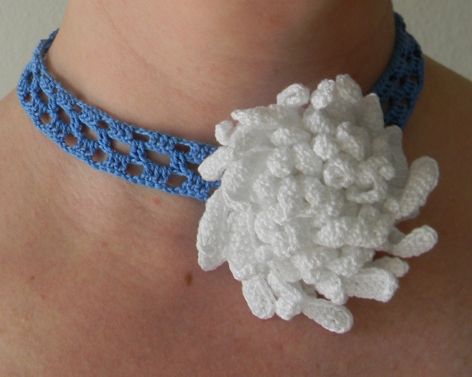 Crochet pattern Chrysanthemum necklace crochet necklace