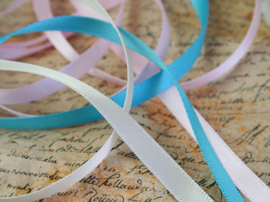 6mm Satin Ribbon Pastels Thin ribbon Trim 5 Metres Craft