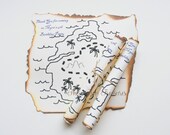 Pirate Treasure Map PDF, Instant Download, Party Favor, Pirate Coloring Page