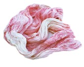 Heritage - peach, coral, pink, off white, ecru, cream silk ruffled scarf. Heritage - peach, coral, pink, off white, ecru, cream silk ruffled scarf.