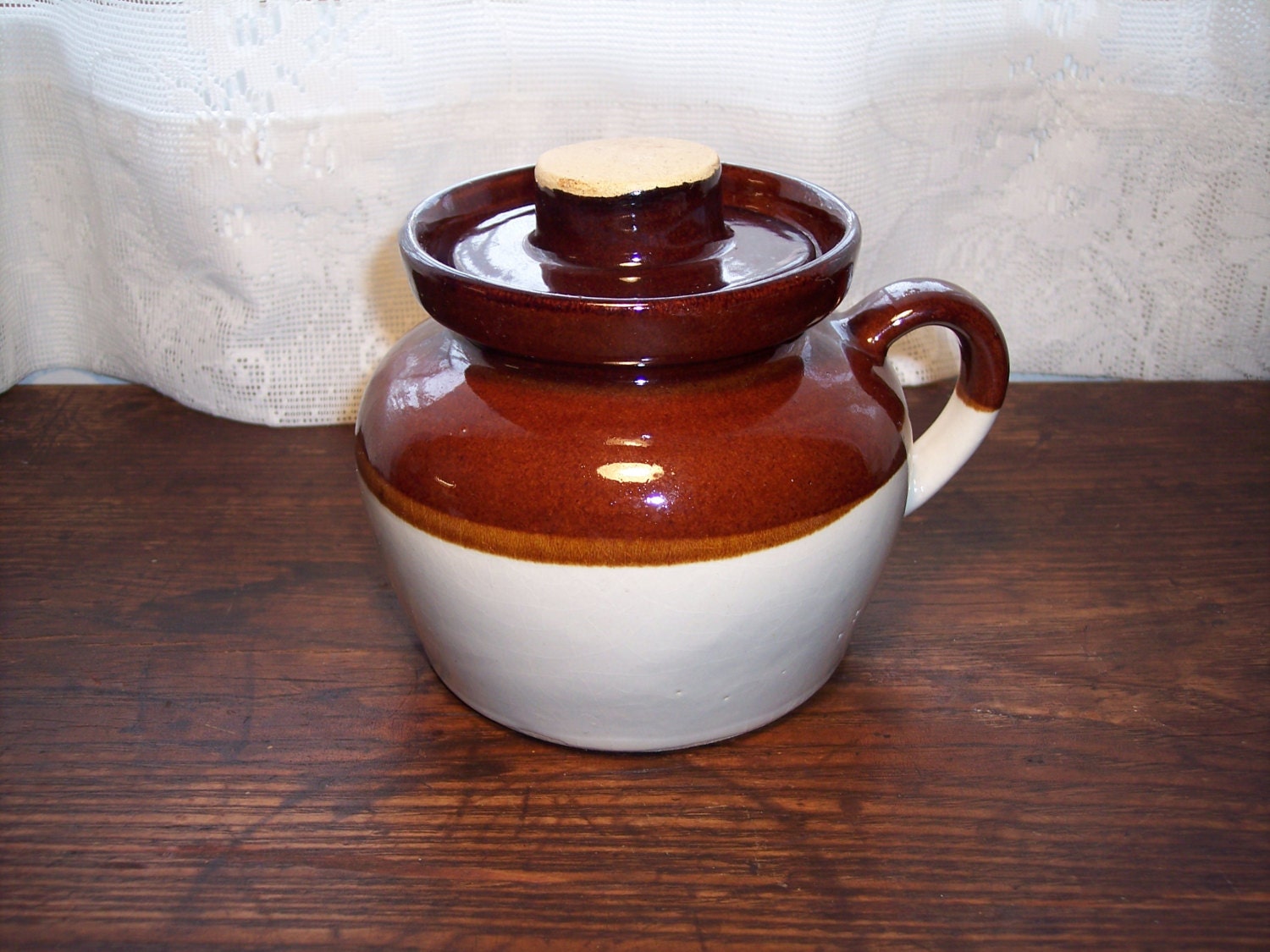 RRP Roseville Ohio pottery bean pot RRP Co. 121 A primitive