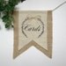 Burlap Wedding Banner, Gift Table Banner, Wedding Bunting, Wedding Sign, Gift Card Bunting, Banner, Bunting, Burlap Wedding, Rustic Wedding