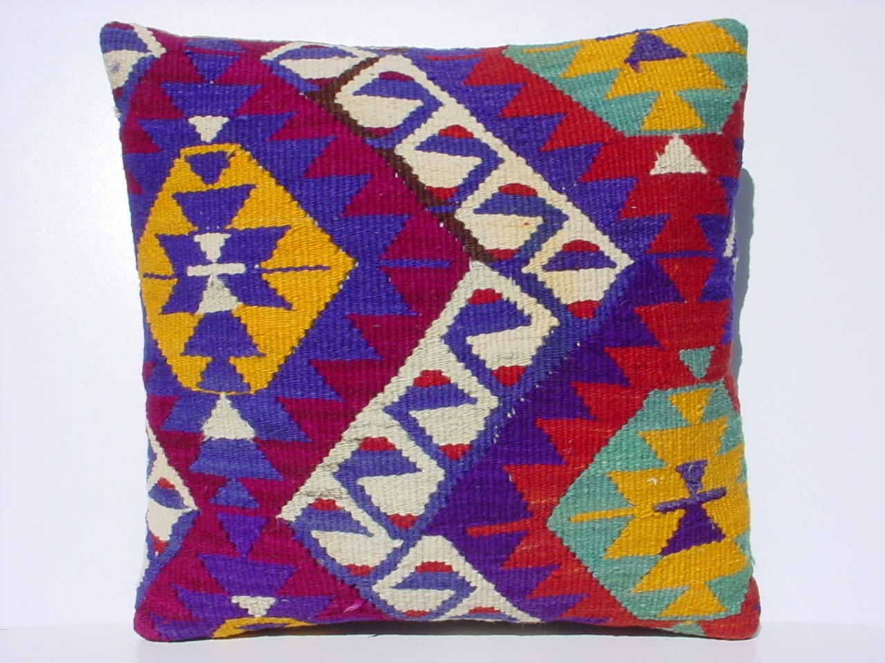 MODERN Bohemian Home Decor Turkish Kelim Pillow by TurkishKilimRug