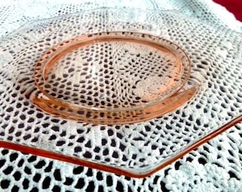 Pink Depression Glass Dessert or Salad Plates Mix & Match set of 4
