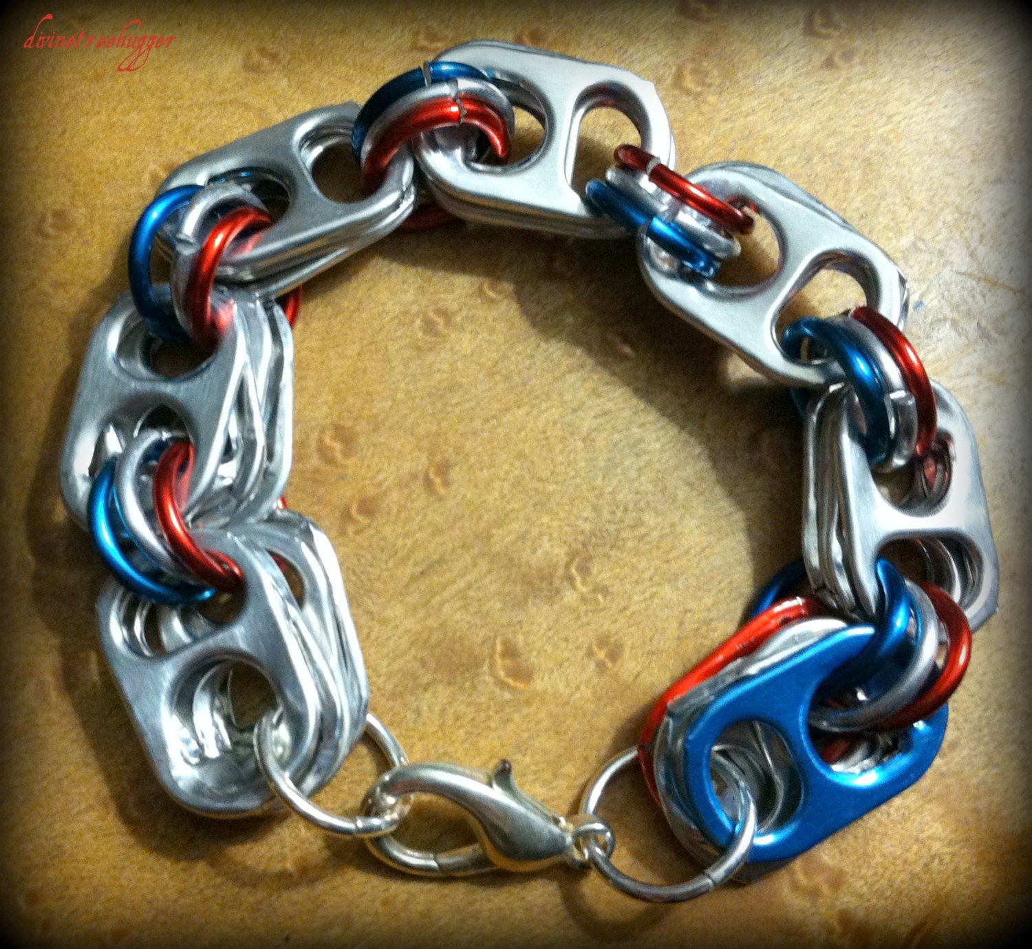 Upcycled Chic Pop Top Pull Tab Bracelet USA by