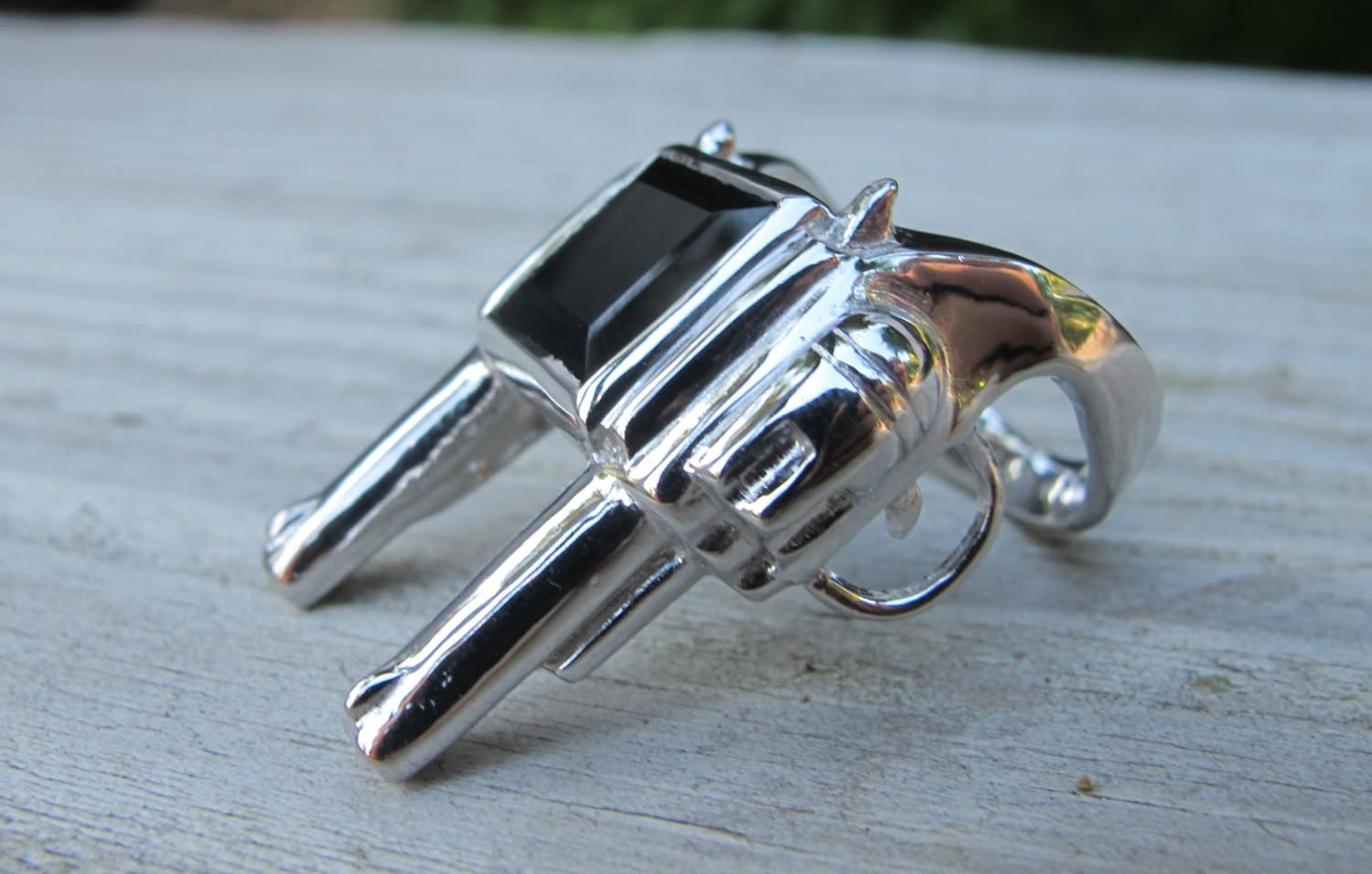 Double Gun Ring Men's Ring Unisex Gun Ring Sterling