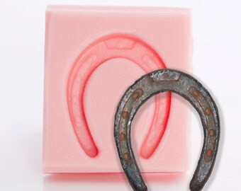 Silicone horse shoe mold - fondant horse shoe mold - candy horseshoe mold - western cake decorating mold (909)