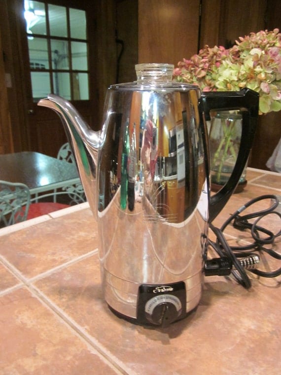 Sunbeam 1950s Electric Percolator Coffee Maker Vintage Retro