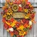 SALE Harvest Gathering Fall Wreath, Sunflowers, Gourds, Poppy, XXXXLarge, mums, Thanksgiving, Autumn