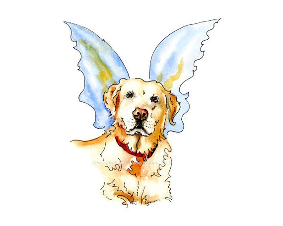 Reserved for Susan. Yellow Labrador with Angel Wings Pet