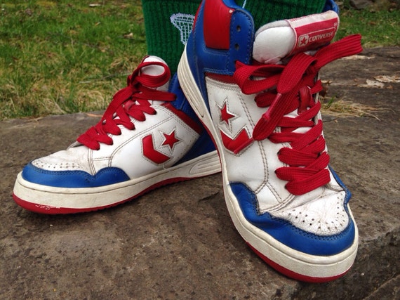 ... 80's Converse Weapon Old School High Top Basketball Shoes Size 8