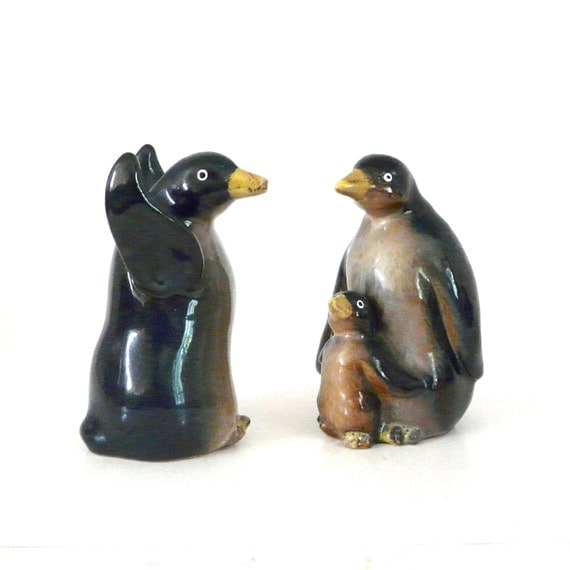 Items similar to ceramic penguin figurines, vintage figurines, penguins