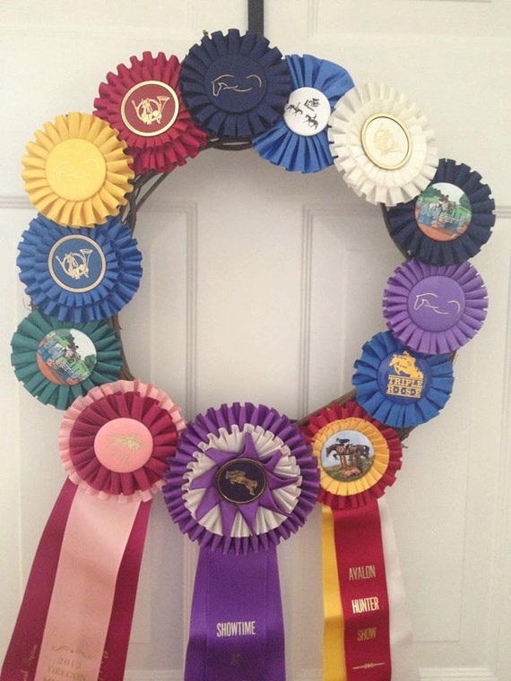 Items similar to Horse Show Ribbon Wreath on Etsy