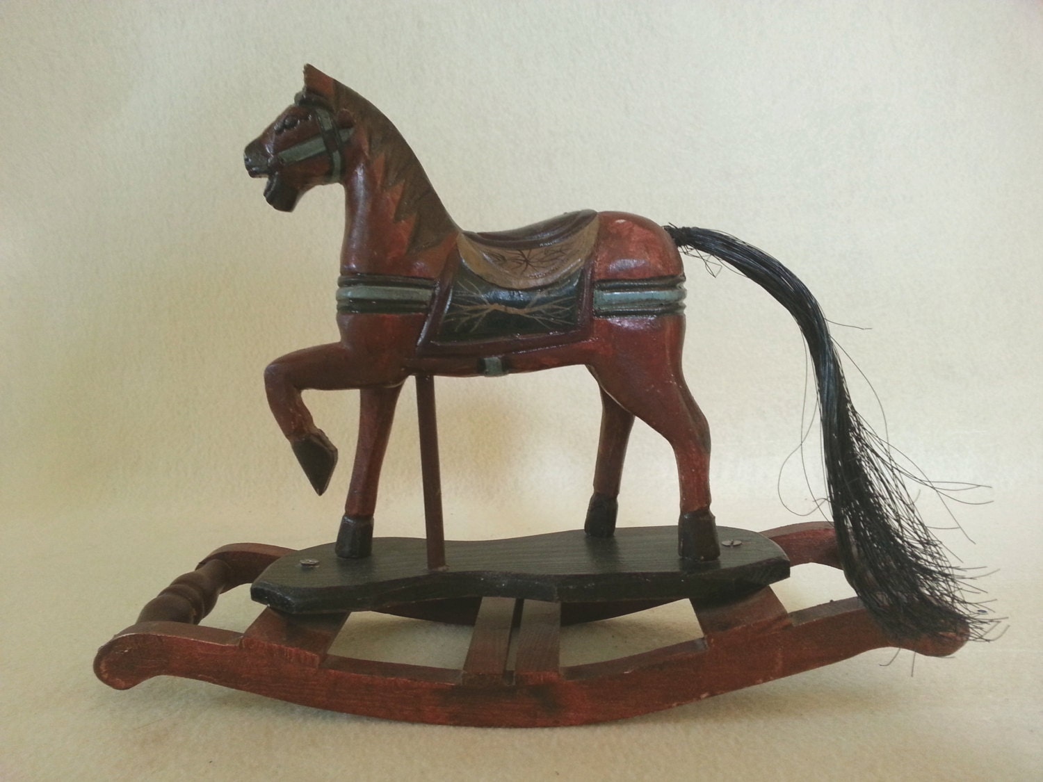 antique wood rocking horse