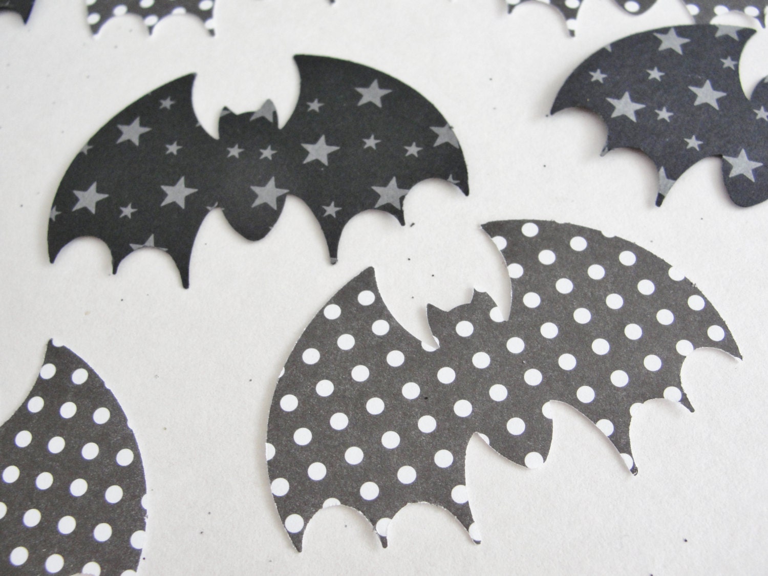 Halloween Decorations Paper Bats Black And White Bat Cut