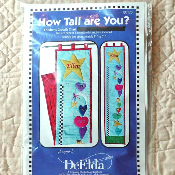 Growth Chart Wall Quilt Pattern DeElda QU126 How Tall Are