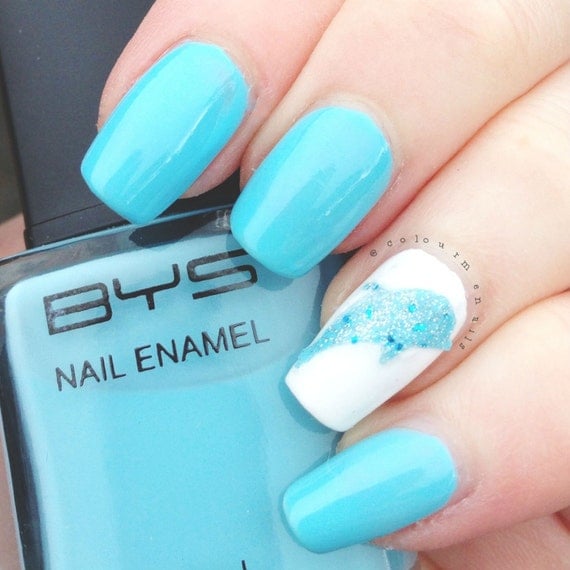 Items similar to Diving Dolphin Nail Decals on Etsy