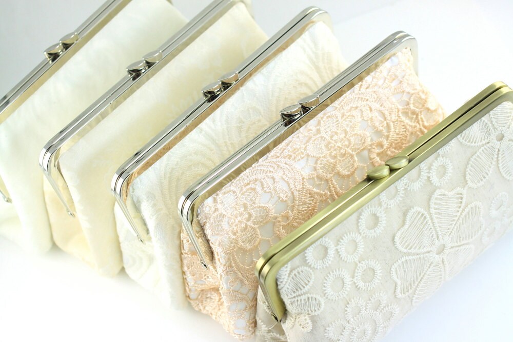 Lace Clutches Bridal Clutches / Personalised by FAbridal on Etsy