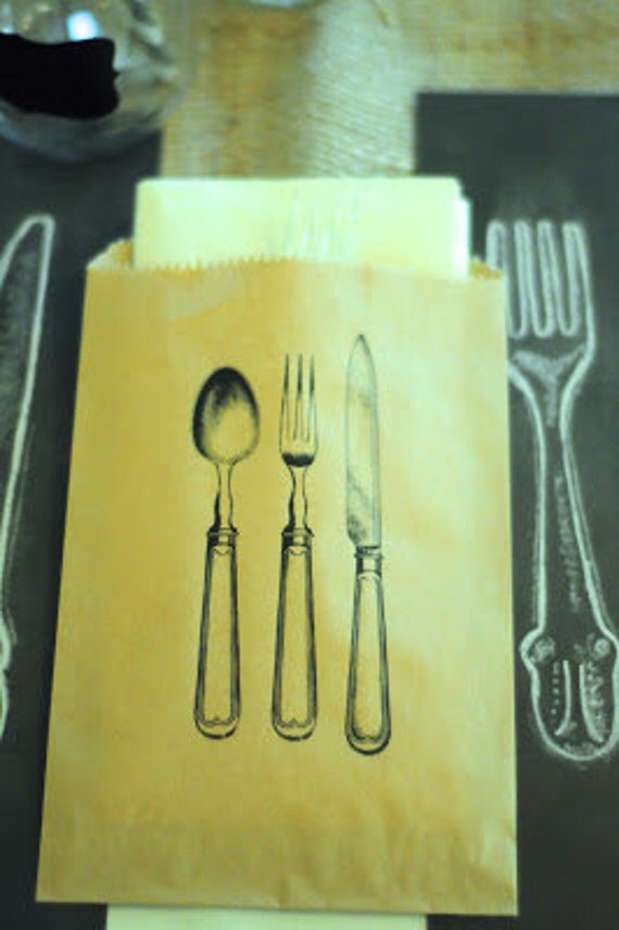 25 Silverware Pouches Wedding Baby Shower Birthday Party