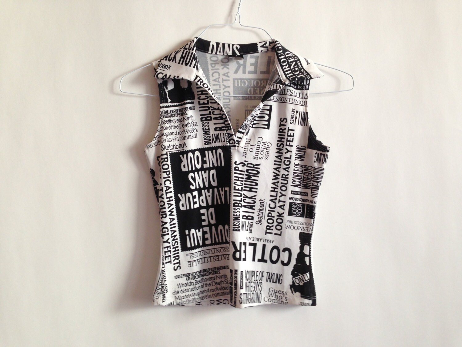 RESERVED Newspaper Print Tank Top