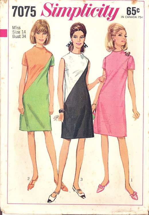 Uncut 1967 Vintage Simplicity Pattern 7075 by NeedleArtSupplies