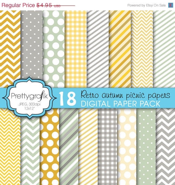 80% OFF SALE bright colors digital paper, commercial use, scrapbook papers, background, polka dots, chevron, gingham, stripes - PS618 Il_570xn