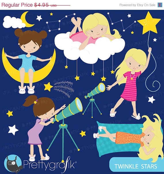 40% OFF SALE star gazing astronomy clipart commercial use, vector graphics, digital clip art, digital images - CL566 Il_570xn