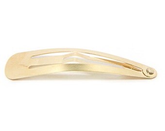 12 pcs of 50mm (2 inches) Gold Snap Clips Barrettes Hair accessories Hair Clips Wholesale Lots Supplies Annielov