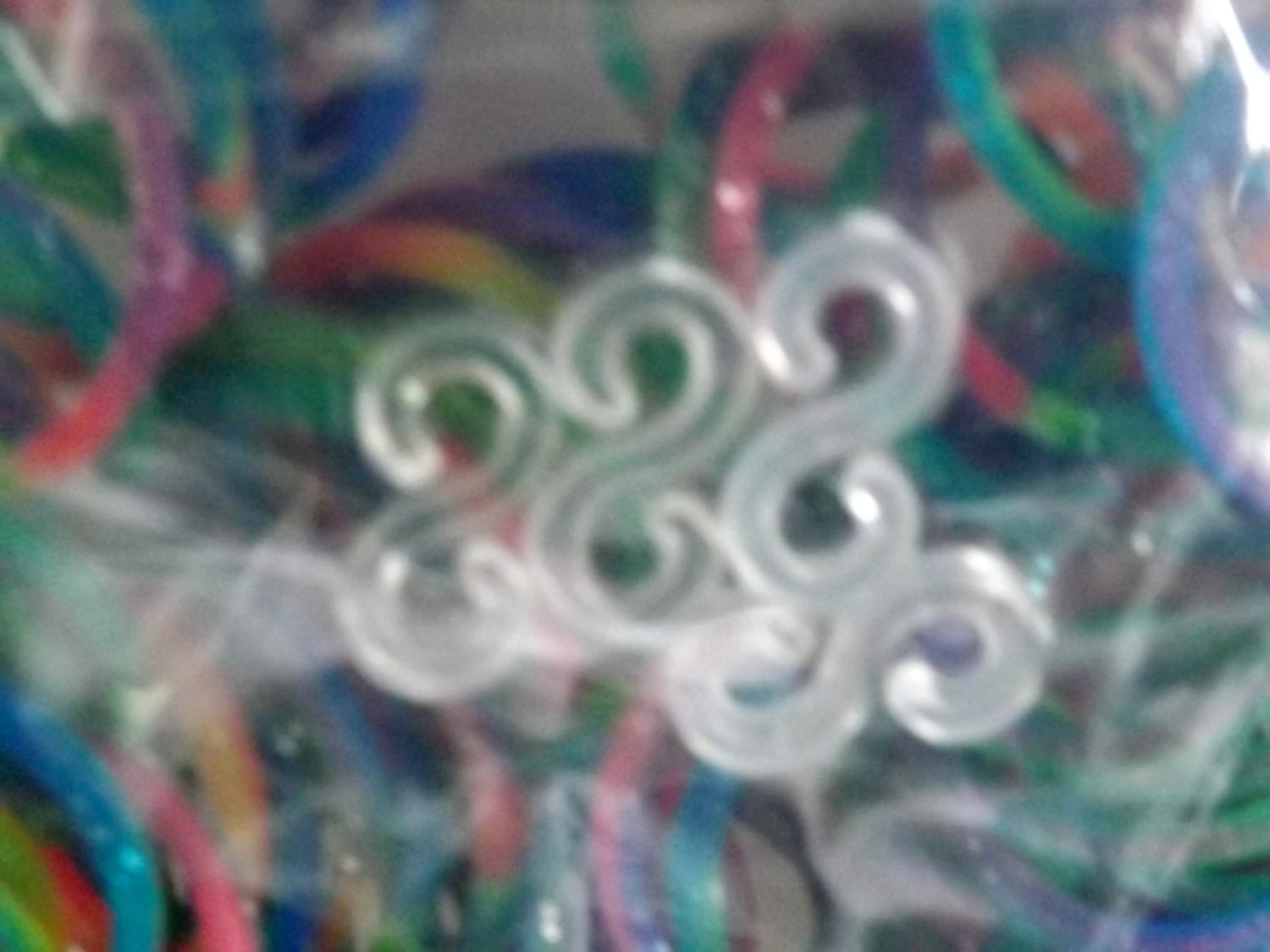 Glitter loom Rubber Bands fits Rainbow Loom Tie Dye Blue