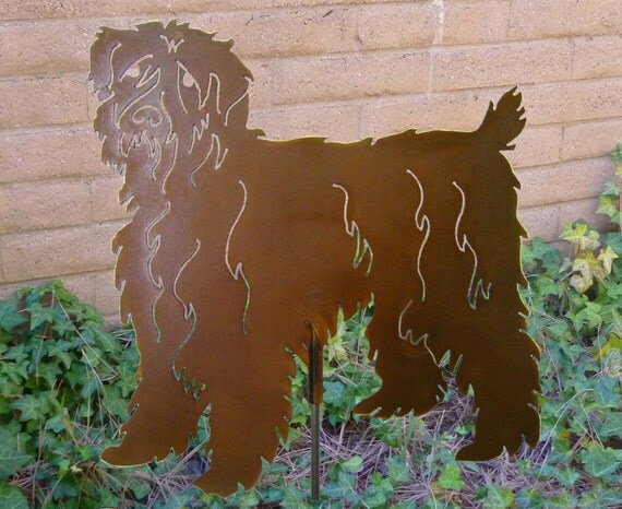 soft coated wheaten terrier garden statue