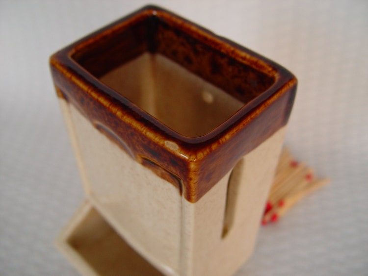 Vintage McCoy Match Safe Wall Pocket Match Holder by GandTVintage