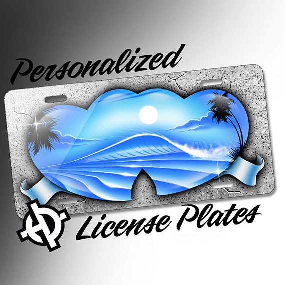 Items similar to Airbrush License Plates Personalized Custom Auto Tags