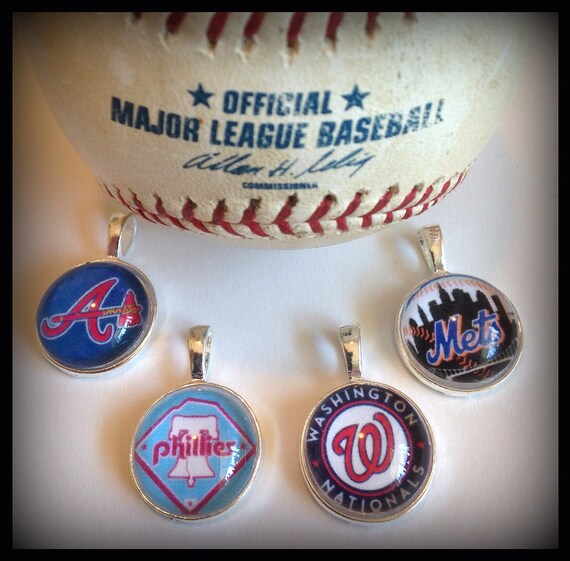 Items similar to MLB Handmade Pendant Necklace Choose Your Team NL East
