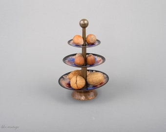 Modernist Three-Tier Dessert Stand Enamel
