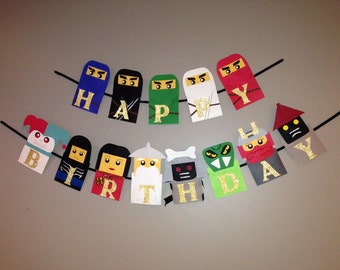 Ninjago birthday banner, Ninjago birthday, Ninjago party, Nijago party decorations, Ninjago party