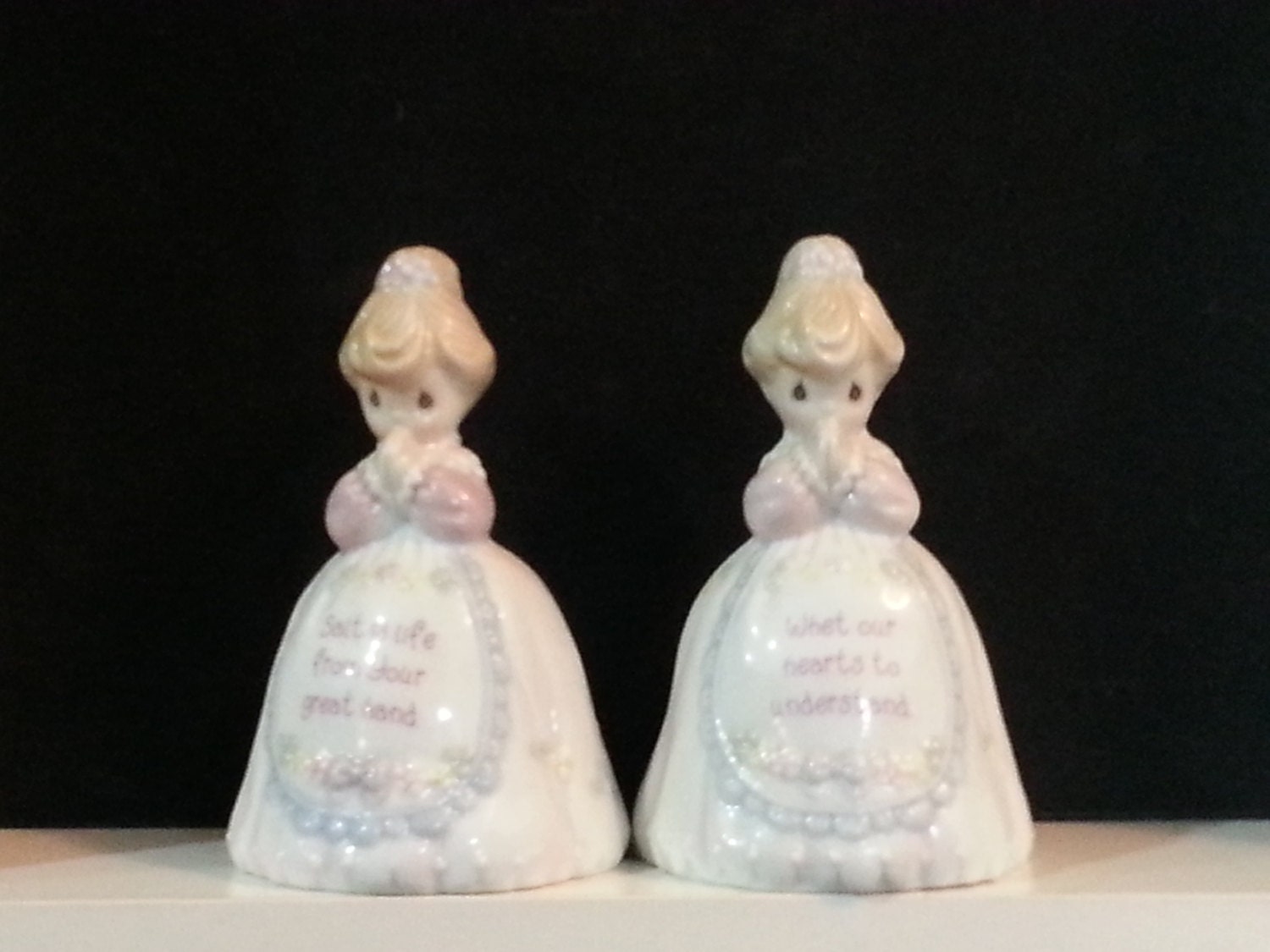 Precious Moments, Salt and Pepper Shakers Set, Vintage Haute Juice
