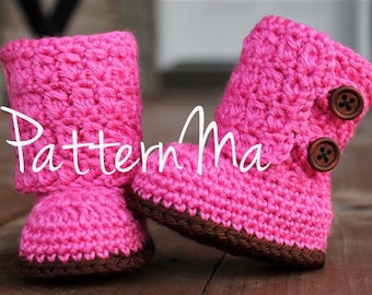 Crochet Baby Bootie Pattern Boy or Girl Overlapping Boots 17