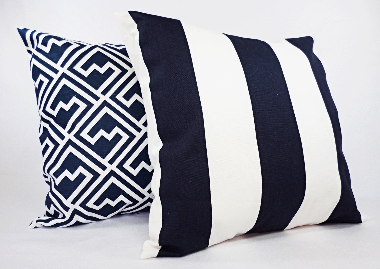 15 OFF SALE Navy Pillow Covers One Navy and White Throw