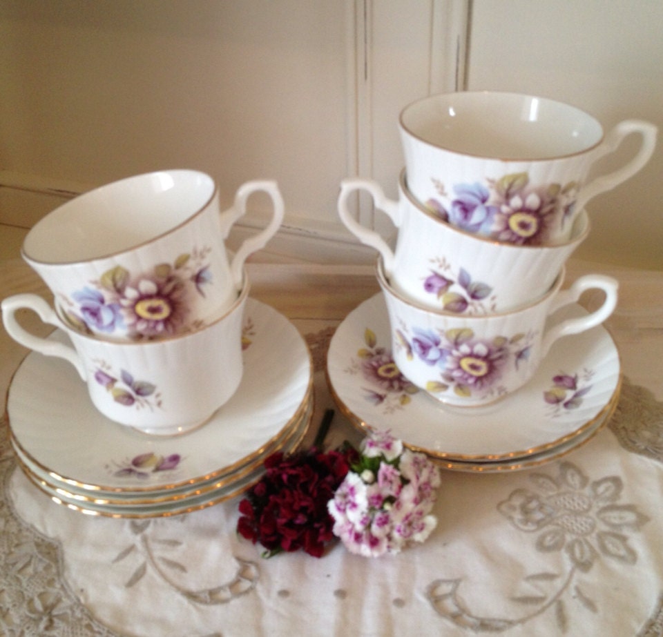 Vintage Salisbury china english bone china teacup and saucer