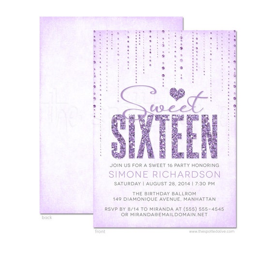 Homemadesweet 16 Party Invitations 2