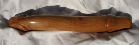Wood Dildo Double Ended Hand Carved In Rowan