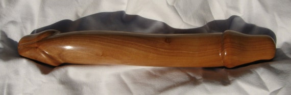 Wood Dildo Double Ended Hand Carved In Rowan