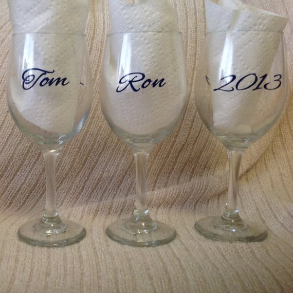 DIY Personalized Wine Glass Vinyl Decals Stickers Make Your