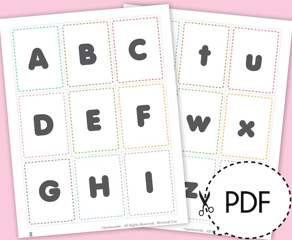 Alphabet Printable Flash Cards