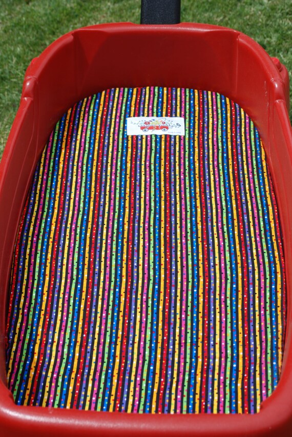 Wagon pad micro stripes for Radio Flyer wagons. Pad measures