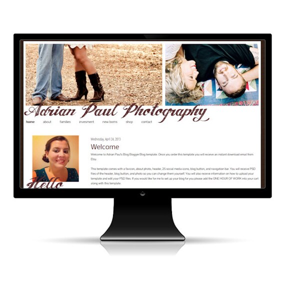 Adrian Paul Blogger Blog Template Il_570xn