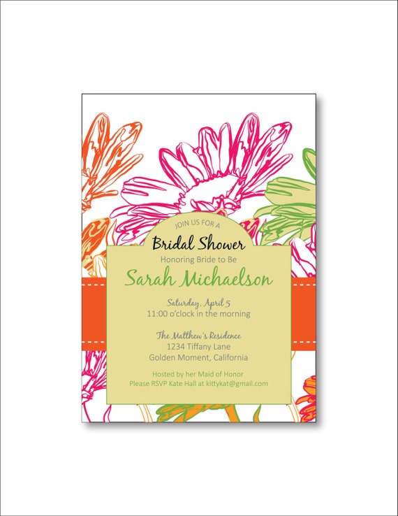Items similar to Printable Daisy Bridal Shower/Wedding/Birthday/Special ...